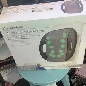 Brookstone 3D Back Massager - Gray and Brown with Green LED Nodes